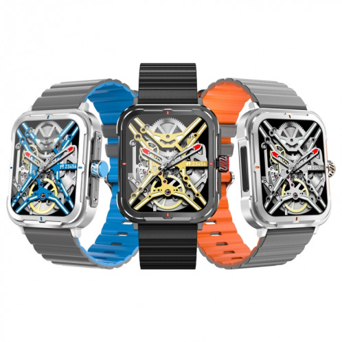 D09 La montre intelligente à écran carré TFT de 1,9 pouces prend en charge la surveillance de la pression artérielle (noir) SH101A523-012