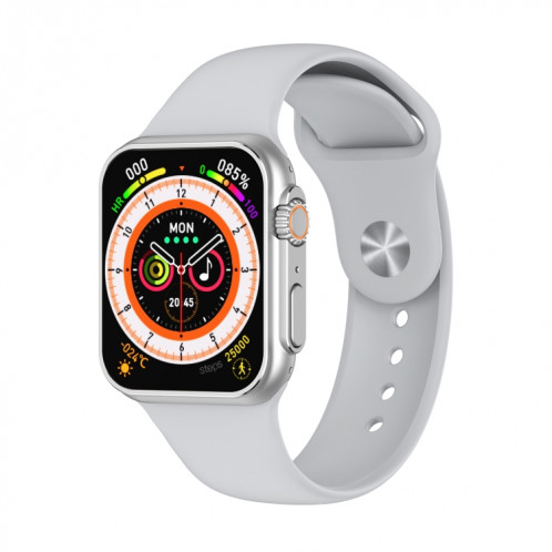 La montre intelligente à écran carré N8 Ultra 2,02 pouces prend en charge la surveillance de la fréquence cardiaque/la surveillance de l'oxygène sanguin (argent) SH401B1384-03