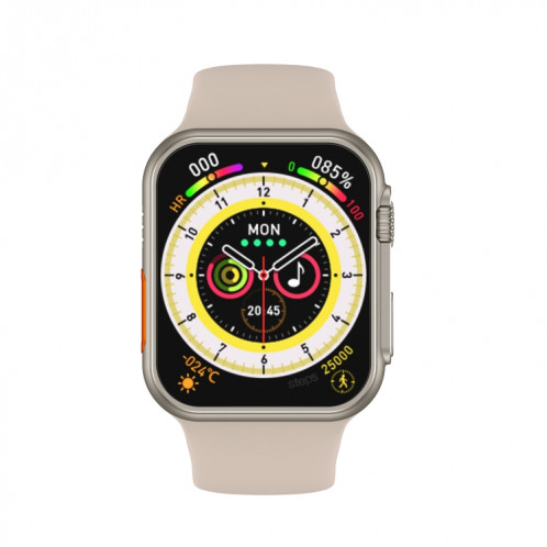 La montre intelligente à écran carré N8 Ultra 2,02 pouces prend en charge la surveillance de la fréquence cardiaque/la surveillance de l'oxygène sanguin (or) SH401C172-03