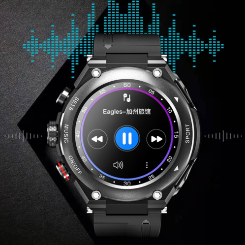 T92 1,28 pouces IPS écran tactile 2 en 1 casque Bluetooth montre intelligente, prise en charge de la surveillance de la fréquence cardiaque/musique Bluetooth (noir) SH301A1455-09