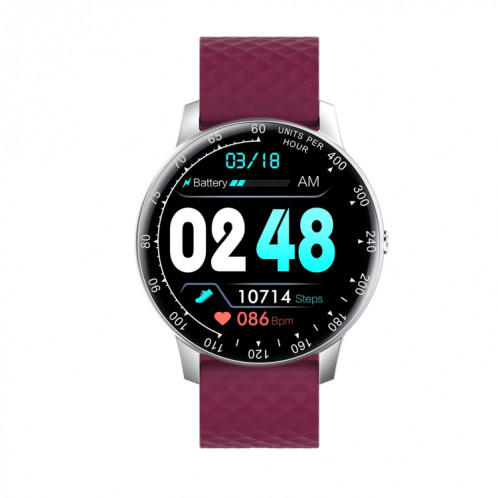 Ochstin 5H30 1,28 pouces HD écran rond bracelet en silicone montre de sport intelligente (violet) SO501D1972-09