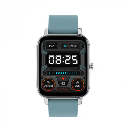 Ochstin 5H80 1,69 pouces écran carré bracelet en silicone fréquence cardiaque surveillance de l'oxygène sanguin Bluetooth montre intelligente (bleu lac) SO901B1865-011