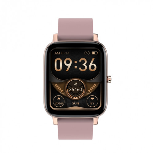 Ochstin 5H80 1,69 pouces Écran carré Bracelet en silicone Fréquence cardiaque Surveillance de l'oxygène sanguin Bluetooth Montre intelligente (Rose) SO901C1100-011