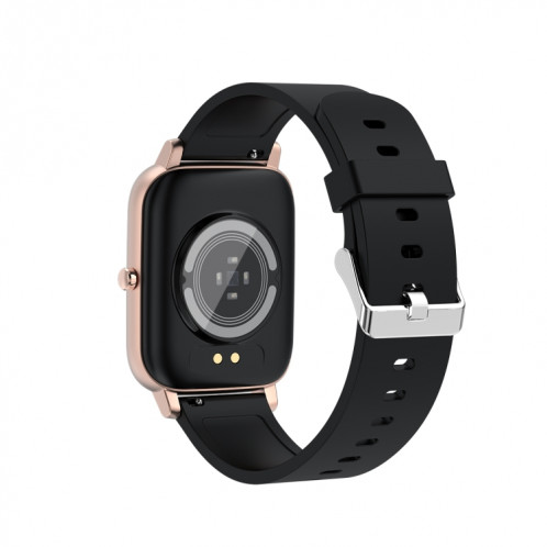 Ochstin 5H80 1,69 pouces écran carré bracelet en silicone fréquence cardiaque surveillance de l'oxygène sanguin Bluetooth montre intelligente (noir + or) SO901E1887-011