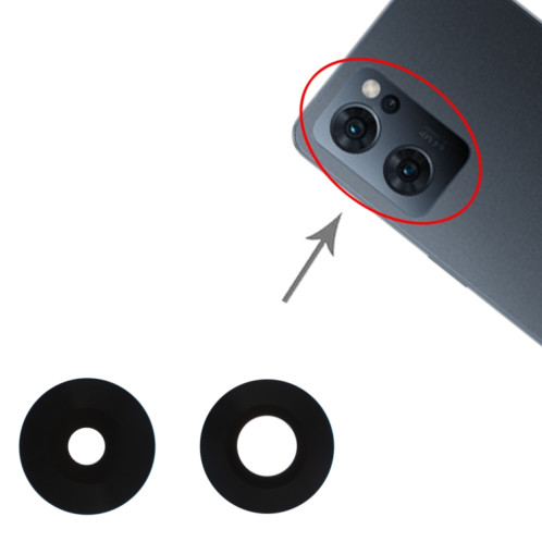 Pour OPPO Reno7 5G/Reno7 5G Chine Objectif de caméra arrière 10 pièces SH31051747-04