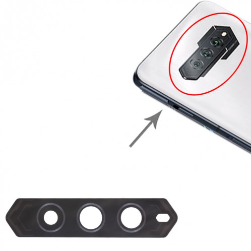 Pour Xiaomi Black Shark 4S/Black Shark 4S Pro Objectif de caméra arrière 10 pièces SH3122633-04