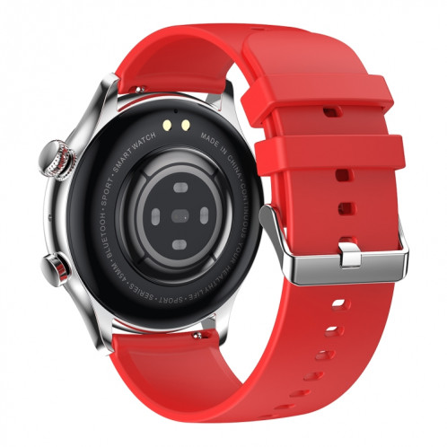 Ochstin 5HK8 Pro Montre intelligente Bluetooth avec écran rond de 1,36 pouces et surveillance de la pression artérielle, bracelet en silicone (argent) SO601B68-011