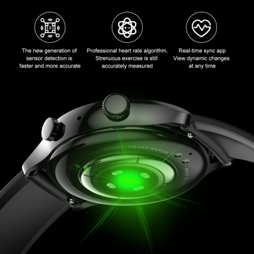 Ochstin 5HK8 Pro 1,36 pouces Écran rond Surveillance de la pression artérielle en oxygène sanguin Bluetooth Smart Watch, Bracelet: Cuir (Or) SO602C1946-011