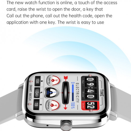 Ochstin 5HK20 Montre intelligente à écran rond de 1,85 pouces avec bracelet en silicone et fonction d'appel Bluetooth (Or) SO901C1311-010