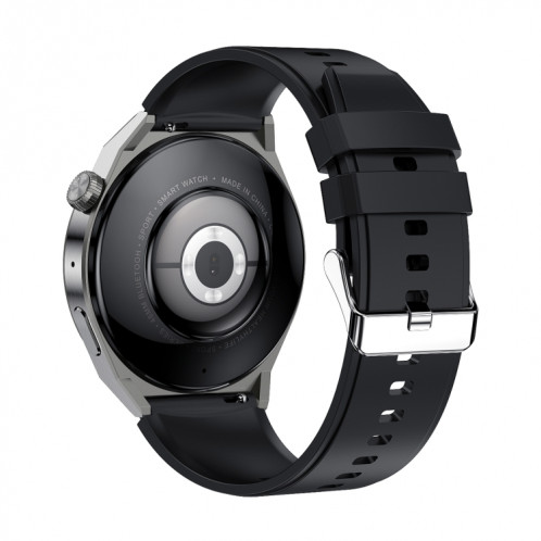 Ochstin 5HK46P Montre intelligente avec bracelet en silicone à écran rond de 1,36 pouces avec fonction d'appel Bluetooth (argent + noir) SO801B1904-012