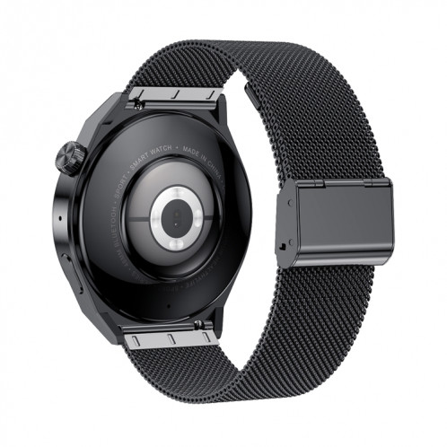 Ochstin 5HK46P Montre intelligente avec écran rond et bracelet en acier de 1,36 pouce avec fonction d'appel Bluetooth (Noir) SO101A549-012