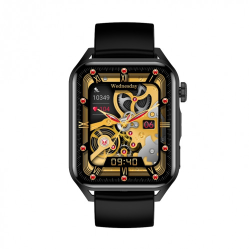 Ochstin 5HK28 1,78 pouces écran carré bracelet en silicone montre intelligente prend en charge la fonction d'appel Bluetooth/surveillance de l'oxygène sanguin (noir) SO701A225-011