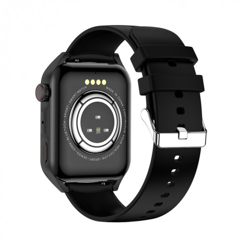 Ochstin 5HK28 1,78 pouces écran carré bracelet en silicone montre intelligente prend en charge la fonction d'appel Bluetooth/surveillance de l'oxygène sanguin (noir) SO701A225-011