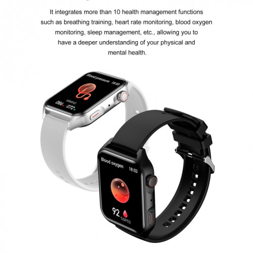 Ochstin 5HK28 1,78 pouces écran carré bracelet en silicone montre intelligente prend en charge la fonction d'appel Bluetooth/surveillance de l'oxygène sanguin (rose) SO701B1594-011