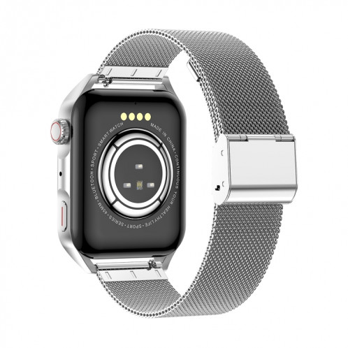 Ochstin 5HK28 Montre intelligente avec bracelet en acier à écran carré de 1,78 pouces prend en charge la fonction d'appel Bluetooth/surveillance de l'oxygène sanguin (argent) SO801A1367-011