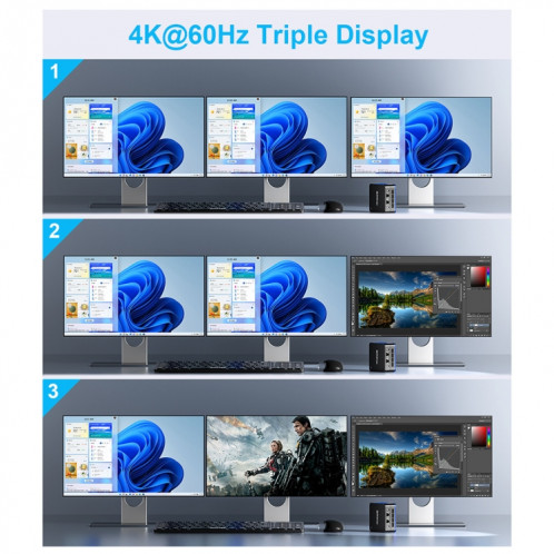 Mini PC GMK KB7 Windows 11 Pro, 16 Go + 512 Go, Intel Pentium Silver N6005 Quad Core, prise en charge WiFi et BT () SG001A987-09