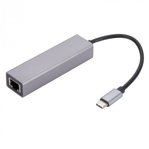 SL-030 USB-C / Type-C vers Gigabit Ethernet RJ45 et 3 adaptateurs USB 3.0 Convertisseur HUB (Gris) SH301A454-06