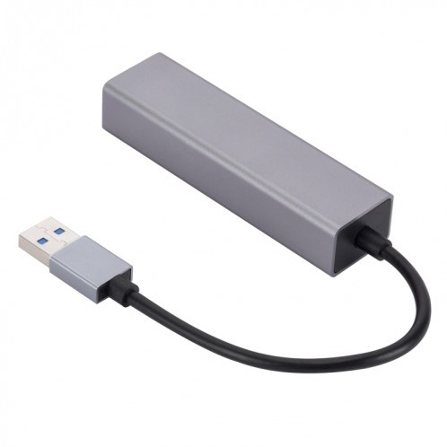 SL-030 Adaptateur convertisseur USB vers Gigabit Ethernet RJ45 et 3 x USB 3.0 HUB (Gris) SH601A1771-06