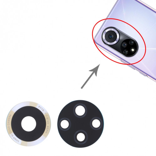 Pour Huawei Nova 9 / Nova 9 Pro Objectif de caméra arrière 10 pièces SH0305381-04