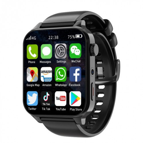 Rogbid Brave 3 Montre intelligente à écran TFT de 1,99 pouces Android 9.1 LTE 4G, prise en charge de la reconnaissance faciale SR895435-07