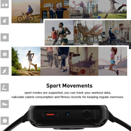 Rogbid Brave 3 Montre intelligente à écran TFT de 1,99 pouces Android 9.1 LTE 4G, prise en charge de la reconnaissance faciale SR895435-07