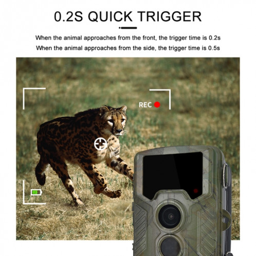 H881 Caméra de piste de chasse à écran TFT 21 mégapixels 2,4 pouces SH8985883-011