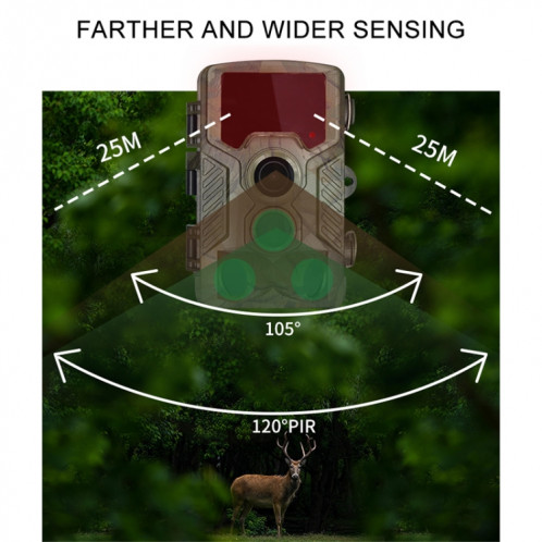 H881 Caméra de piste de chasse à écran TFT 21 mégapixels 2,4 pouces SH8985883-011