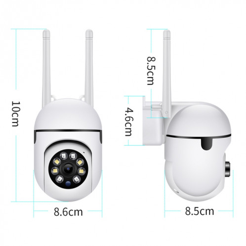 A7 1080P HD Caméra de surveillance intelligente WiFi sans fil Prise en charge de la vision nocturne / audio bidirectionnel sans mémoire SH05011964-011