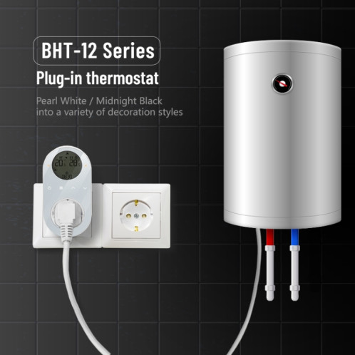Thermostat LCD enfichable BHT12-C sans WiFi, (blanc) SH402C650-06