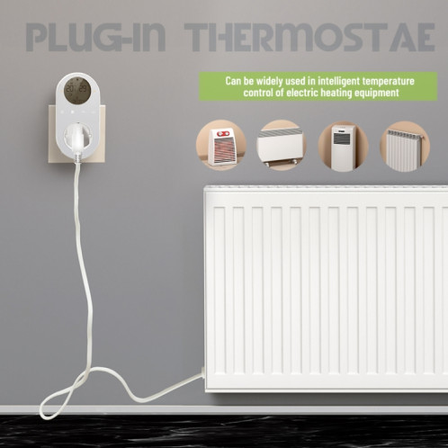 Thermostat LCD enfichable BHT12-C sans WiFi, (noir) SH402A1820-06