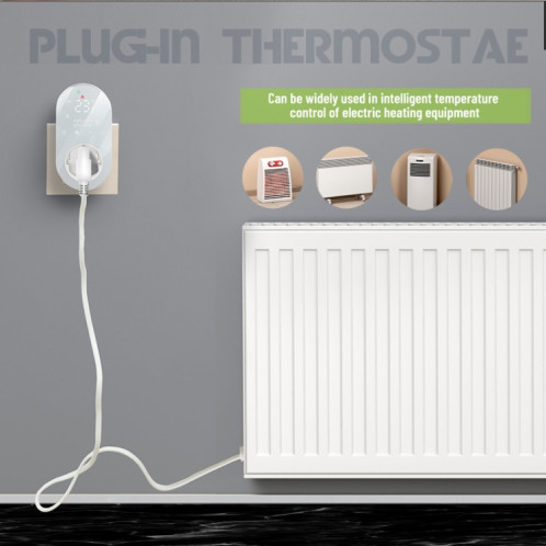 Thermostat LED enfichable BHT12-E sans WiFi, (noir) SH601A1555-07