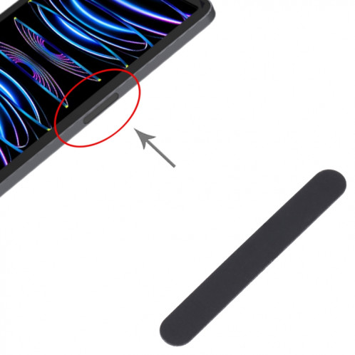 Pour iPad Pro 12,9 pouces 2018 2020 2021 Autocollant du bouton latéral droit (noir) SH702A1084-04