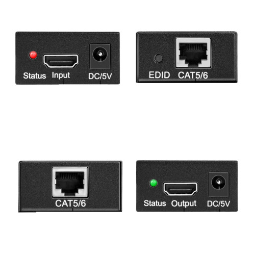 Extension réseau 4K HDMI vers RJ45, distance de transmission : 200 m (noir) SH801A305-09