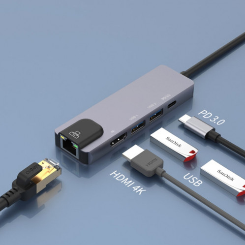 Onten OTN-UC920S Station d'accueil HUB multifonction portable USB-C / Type-C SO95001599-06