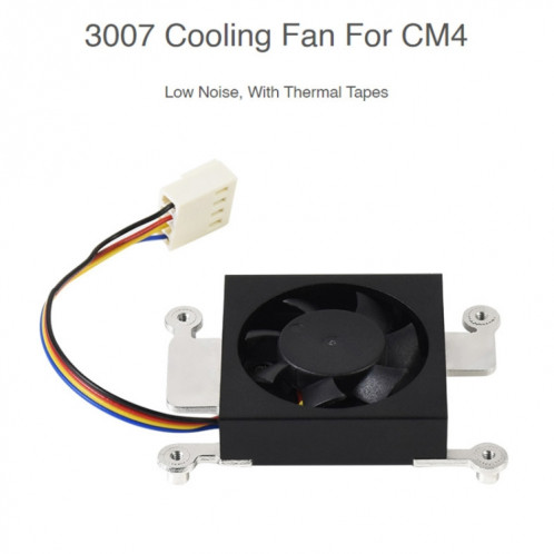 Ventilateur de refroidissement Waveshare 3007 dédié pour module de calcul Raspberry Pi 4 CM4, alimentation : 12 V SW0602830-08