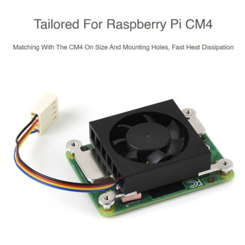 Ventilateur de refroidissement Waveshare 3007 dédié pour module de calcul Raspberry Pi 4 CM4, alimentation : 12 V SW0602830-08