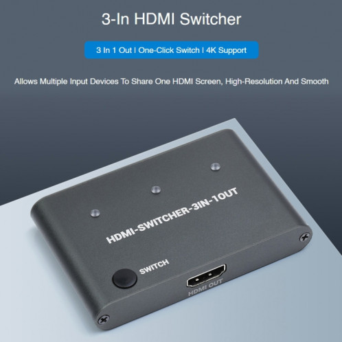 Commutateur HDMI 4K Waveshare 3 en 1 3 pouces SW95401685-09