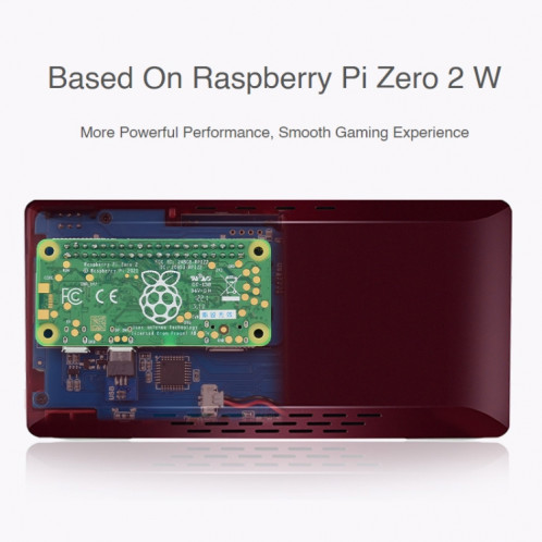 Base de console de jeu portable Waveshare GPM280 WiFi sur Raspberry Pi Zero, 2W avec carte TF 32 Go () SW301B1881-09