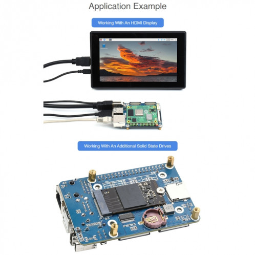 Mini carte de base Waveshare conçue pour le module de calcul Raspberry Pi 4 SW95511008-07