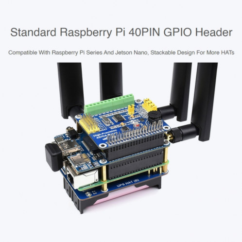 Waveshare SIM8262E-M2/SIM8202G-M2 5G HAT multi-bande pour Raspberry Pi SW9553373-010