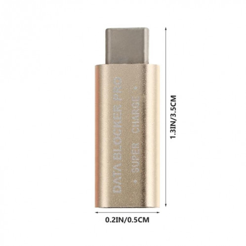 Connecteur de charge rapide du bloqueur de données USB-C / Type-C GE07 (or rose) SH601E729-06