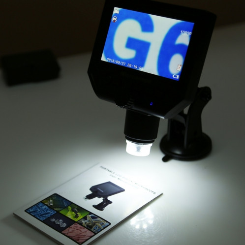 G600 600X 3.6MP Microscope numérique portable à écran LCD HD de 4,3 pouces, prise: SH2801805-09