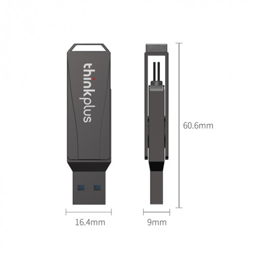 Lenovo Thinkplus MU252 Clé USB 3.1 + USB-C / Type-C, Mémoire : 128 Go SL6604600-09