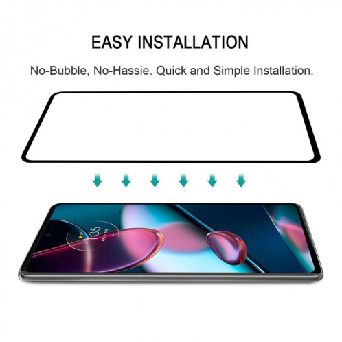 Pour Motorola Edge 30 Pro 5G/Edge + 5G UW/Edge 2022 Film de protection d'écran à couverture complète en verre trempé SH94011689-08