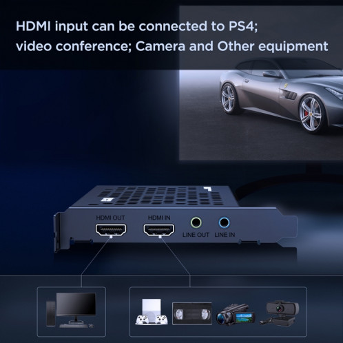 EZCAP 324B 4K HD Vidéo Game Conference Capture Live Card (Noir) SE801A1633-09