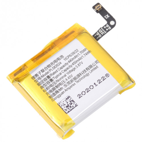 Pour Huami Amazfit GTR 3/GTR 3 Pro 450mAh PL582624 Remplacement de la batterie SH4967804-04