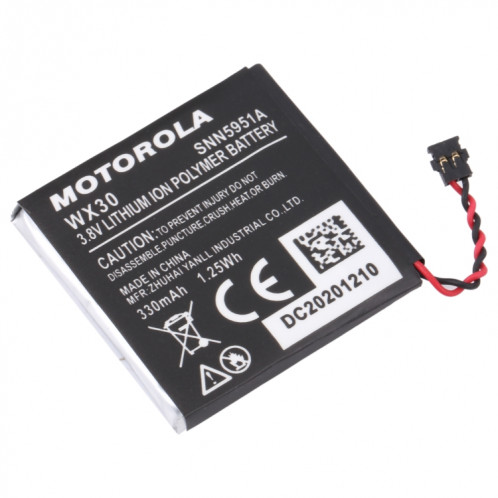 Remplacement de la batterie pour Motorola Moto 360 1ère génération 2014 330mAh WX30 SNN5951A SH49711371-04