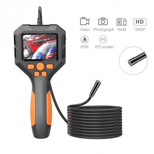 Endoscope portable HD 8 mm P10 2,8 pouces avec écran LCD, longueur : 5 m SH1704972-07
