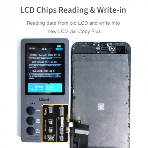 Pour iPhone 6 13 Pro Max Qianli iCopy Plus 2.2 programmeur de détection de réparation, modèle : module de batterie SQ1604754-07