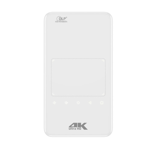 S90 DLP Android 9.0 1 Go + 8 Go 4K Mini projecteur intelligent WiFi, prise d'alimentation : prise AU (blanc) SH202B886-015